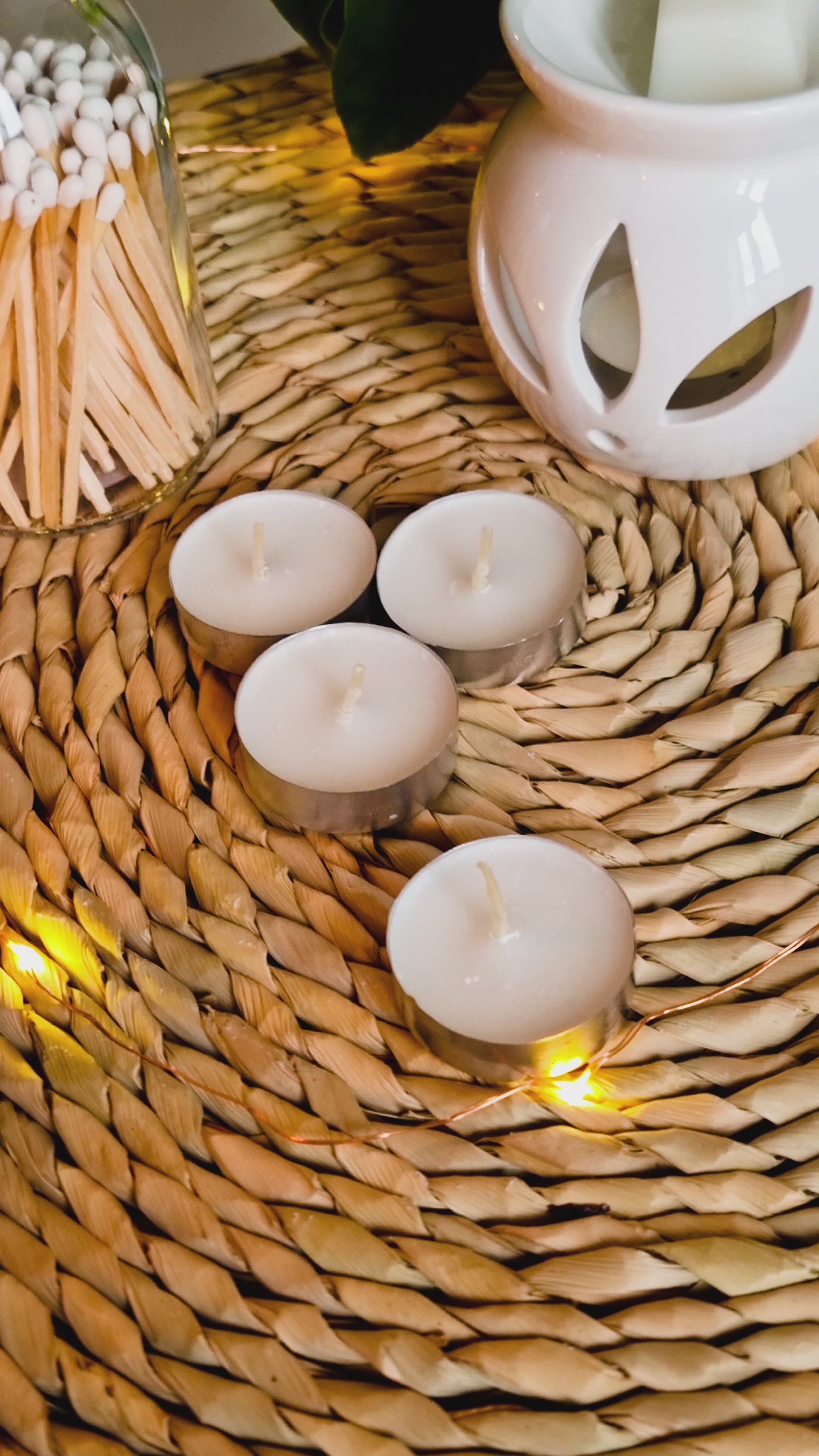 Lighting up a scent tea light for wax melts